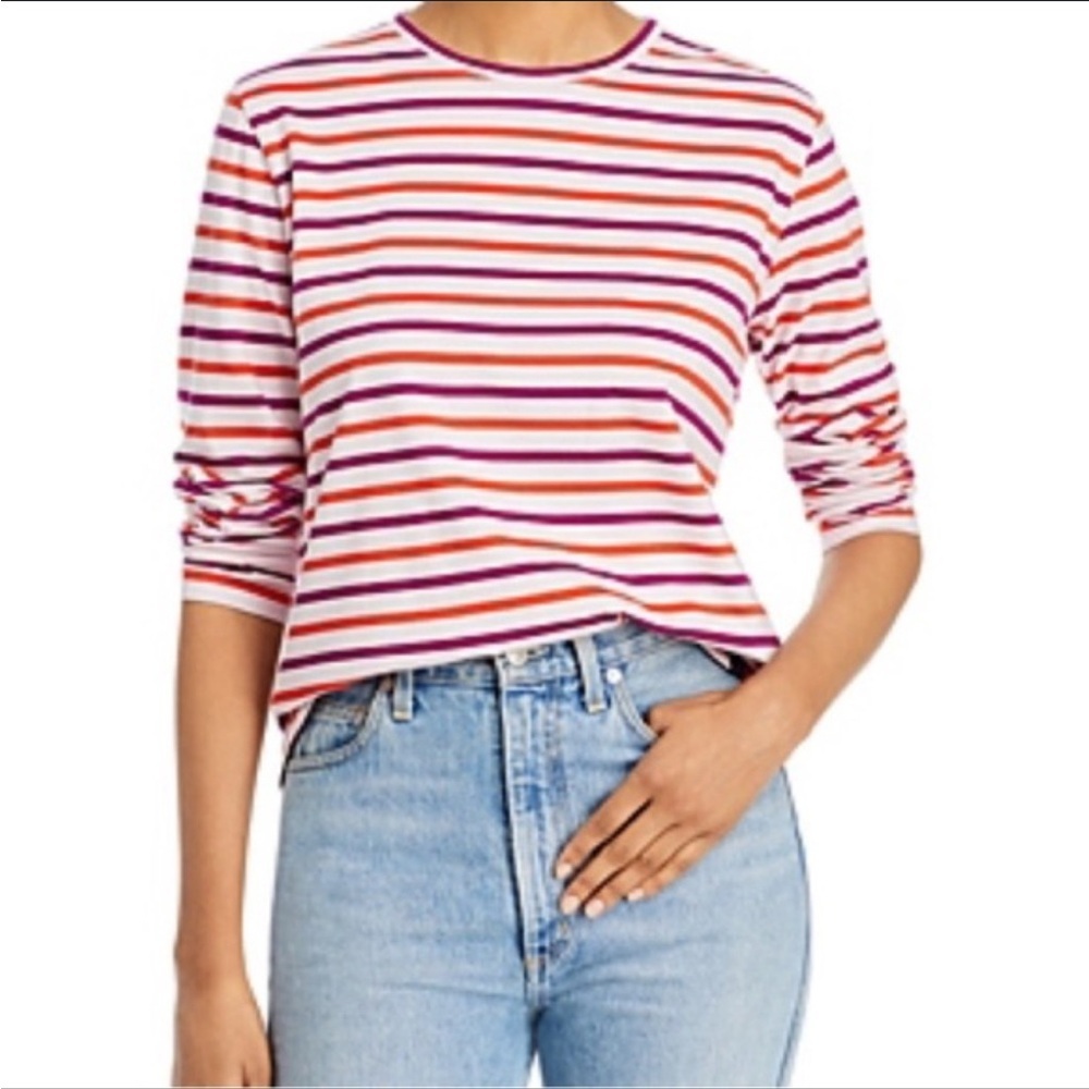 Kule The Modern Purple & Red Stripe Tee Large